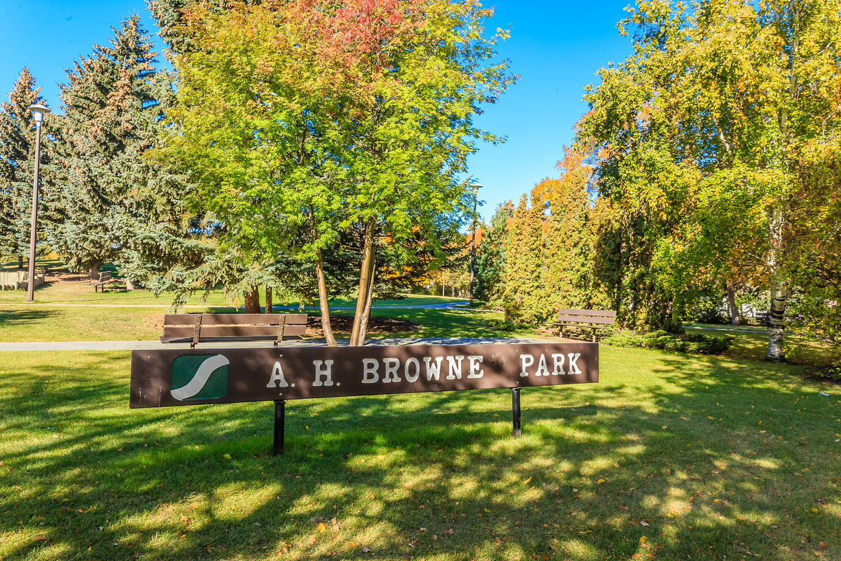 A.H. Browne Park is located in the Mayfair neighborhood of Saskatoon.